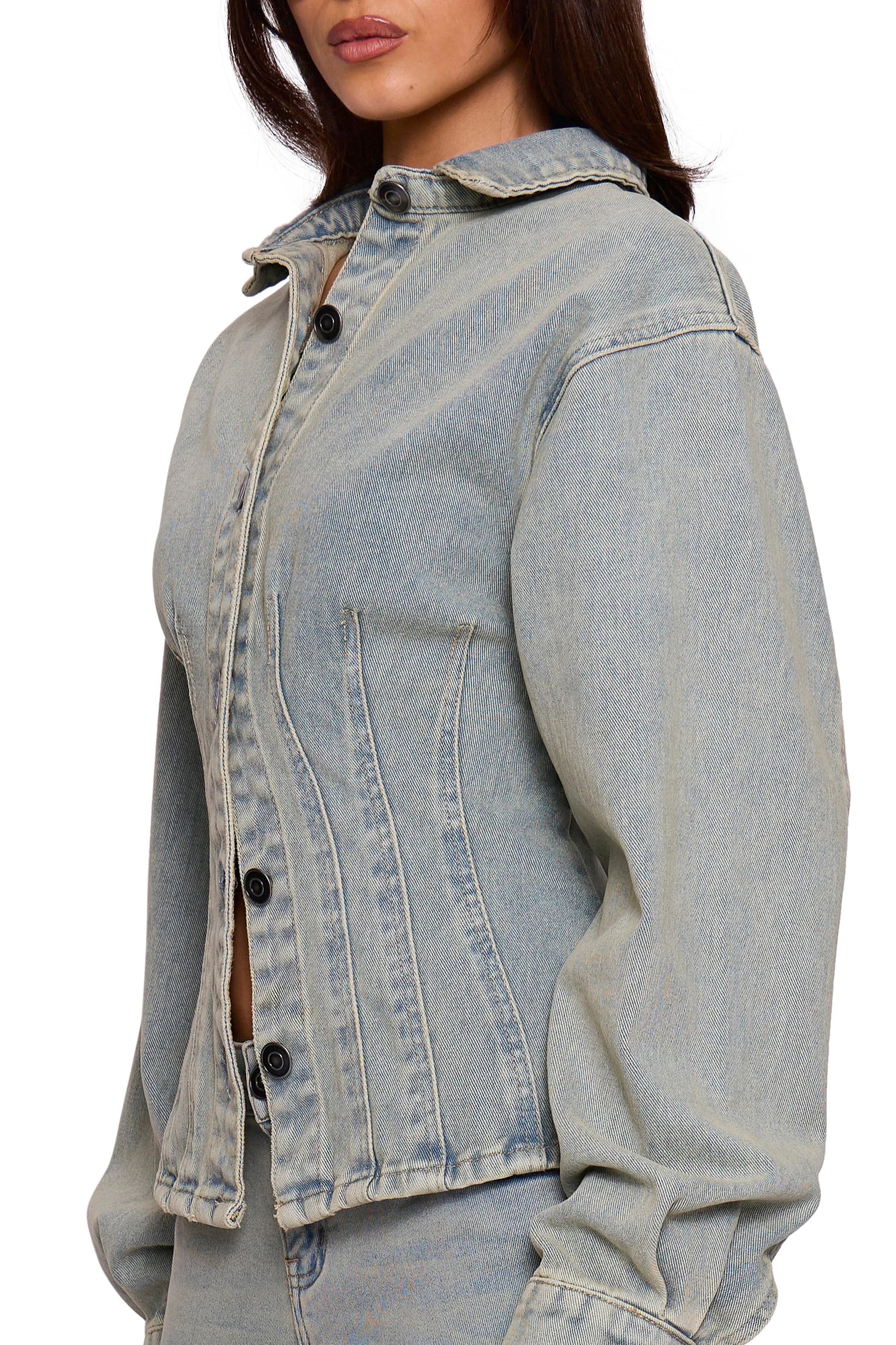 Blue Washed Denim Jacket - Image 3