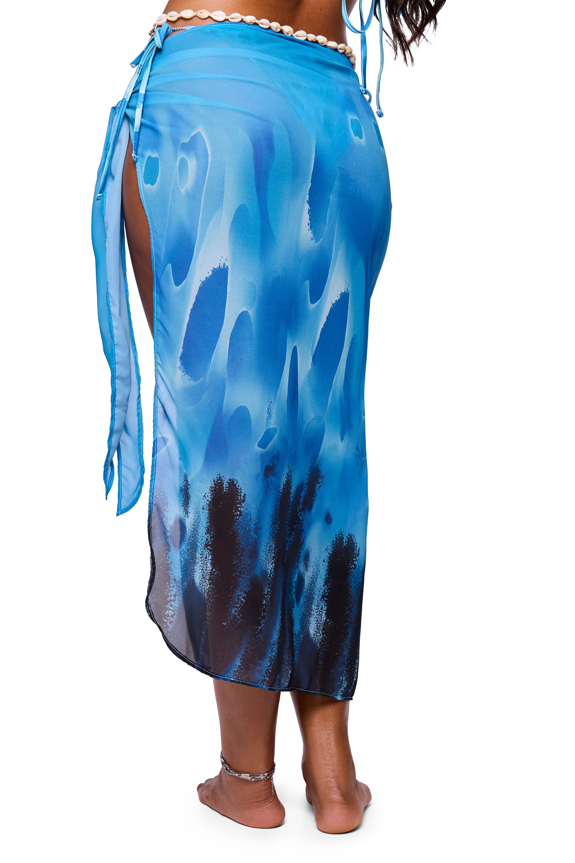 Blue Printed Sarong - Image 4