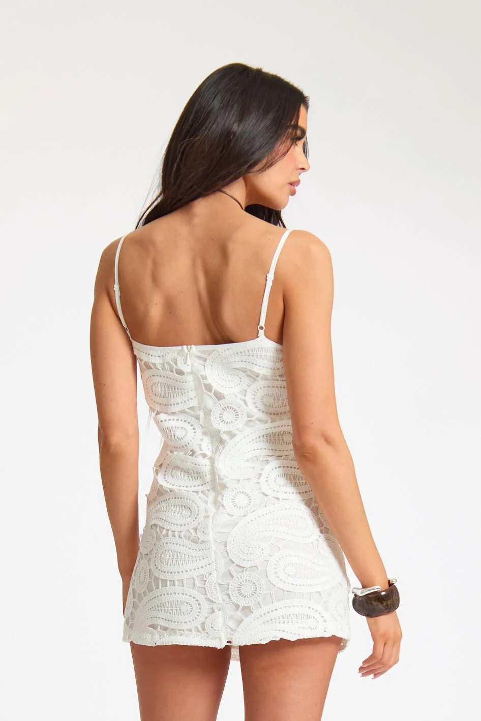 Paisley Crochet Cami A-Line Dress - Image 4