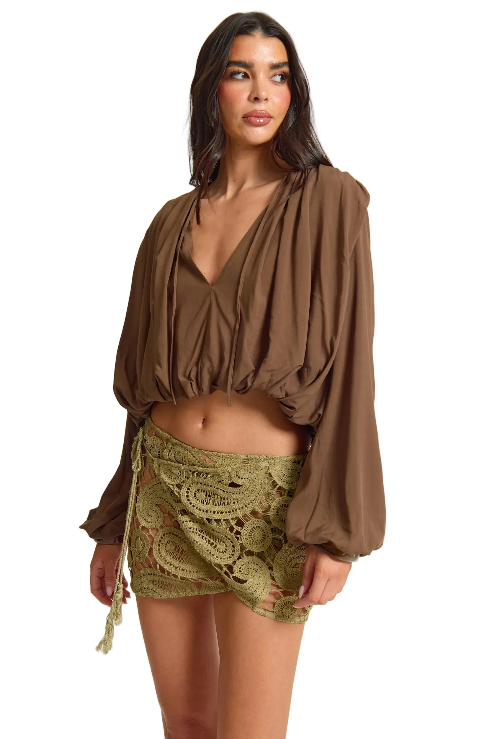 Paisley Crochet Tassel Wrap Beach Skirt - Image 3